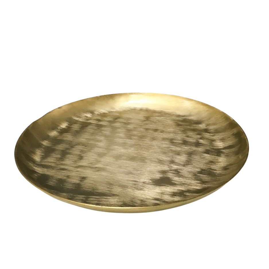 Gold Etched Round Tray