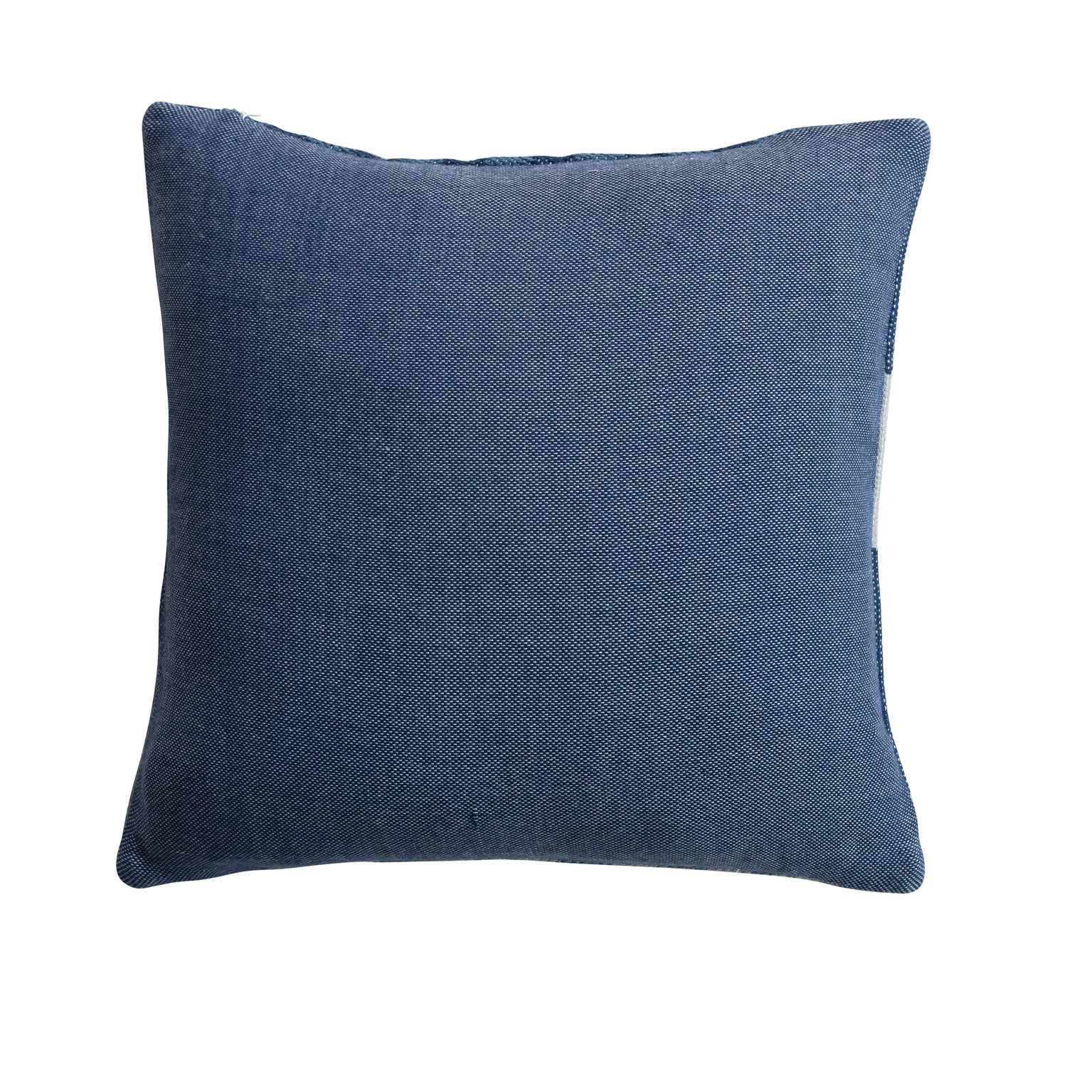 18in. Blue Block Pattern  Indoor/Outdoor Pillow