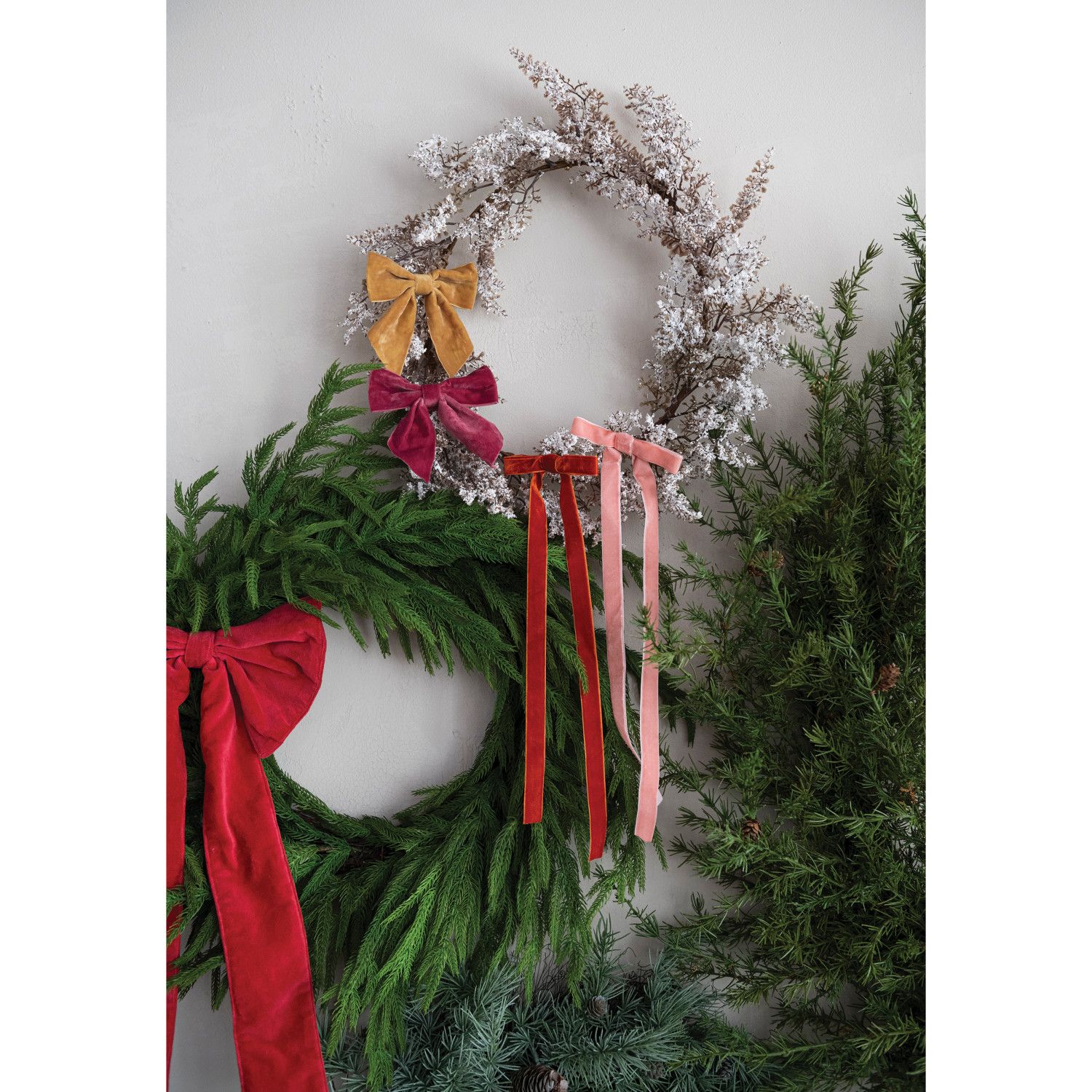 13" Red  Velvet Clip-on Bow