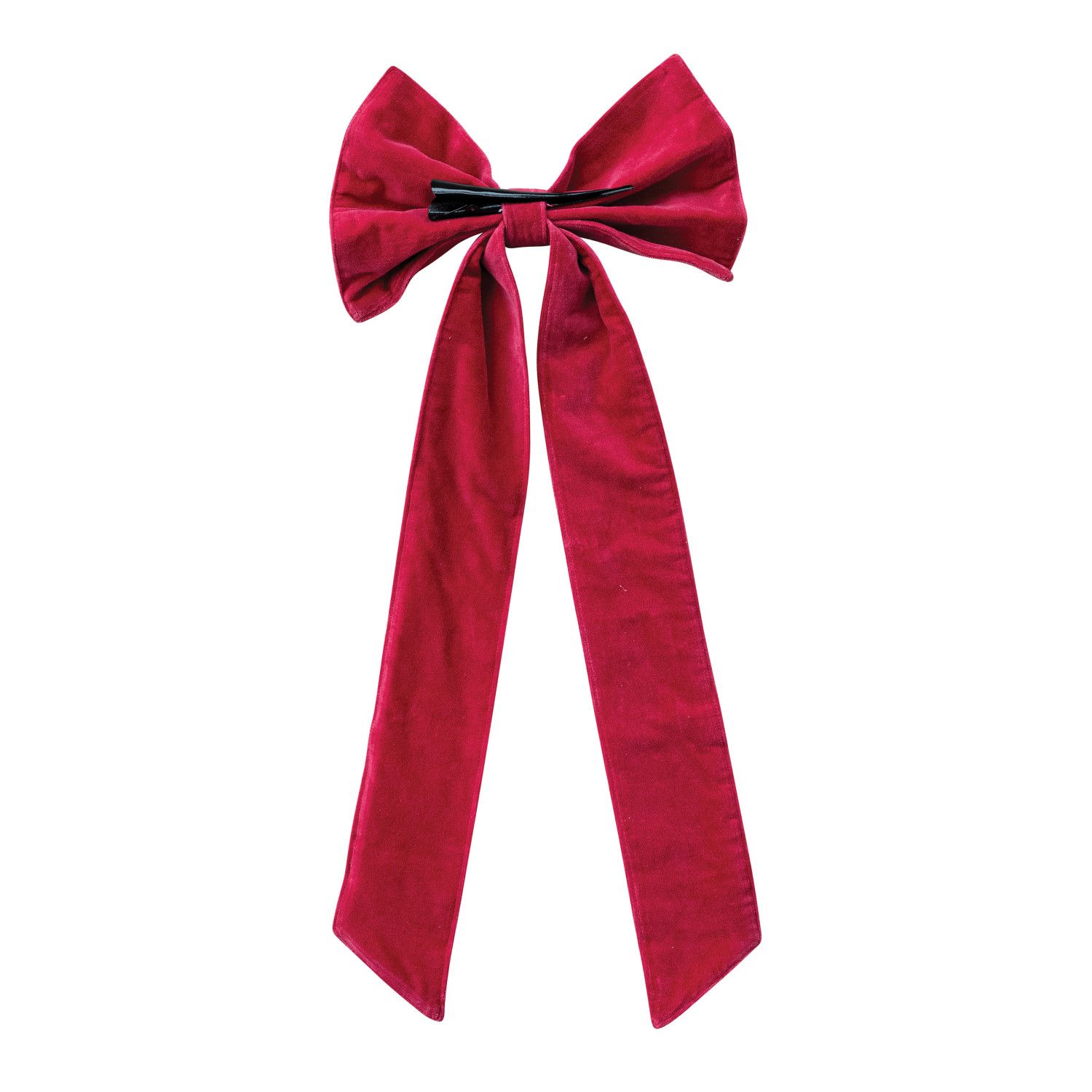 21" Fuchsia  Velvet Clip-on Bow
