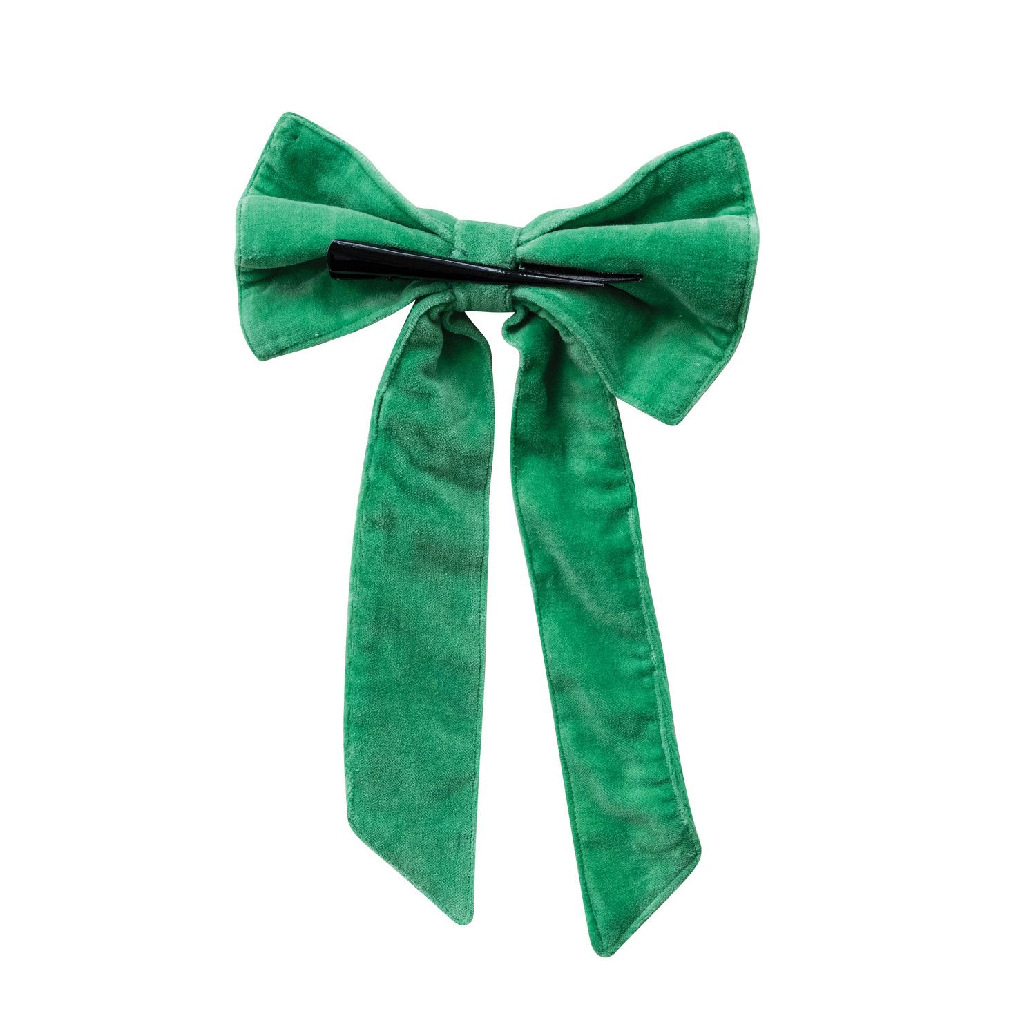 13" Kelly Green  Velvet Clip-on Bow