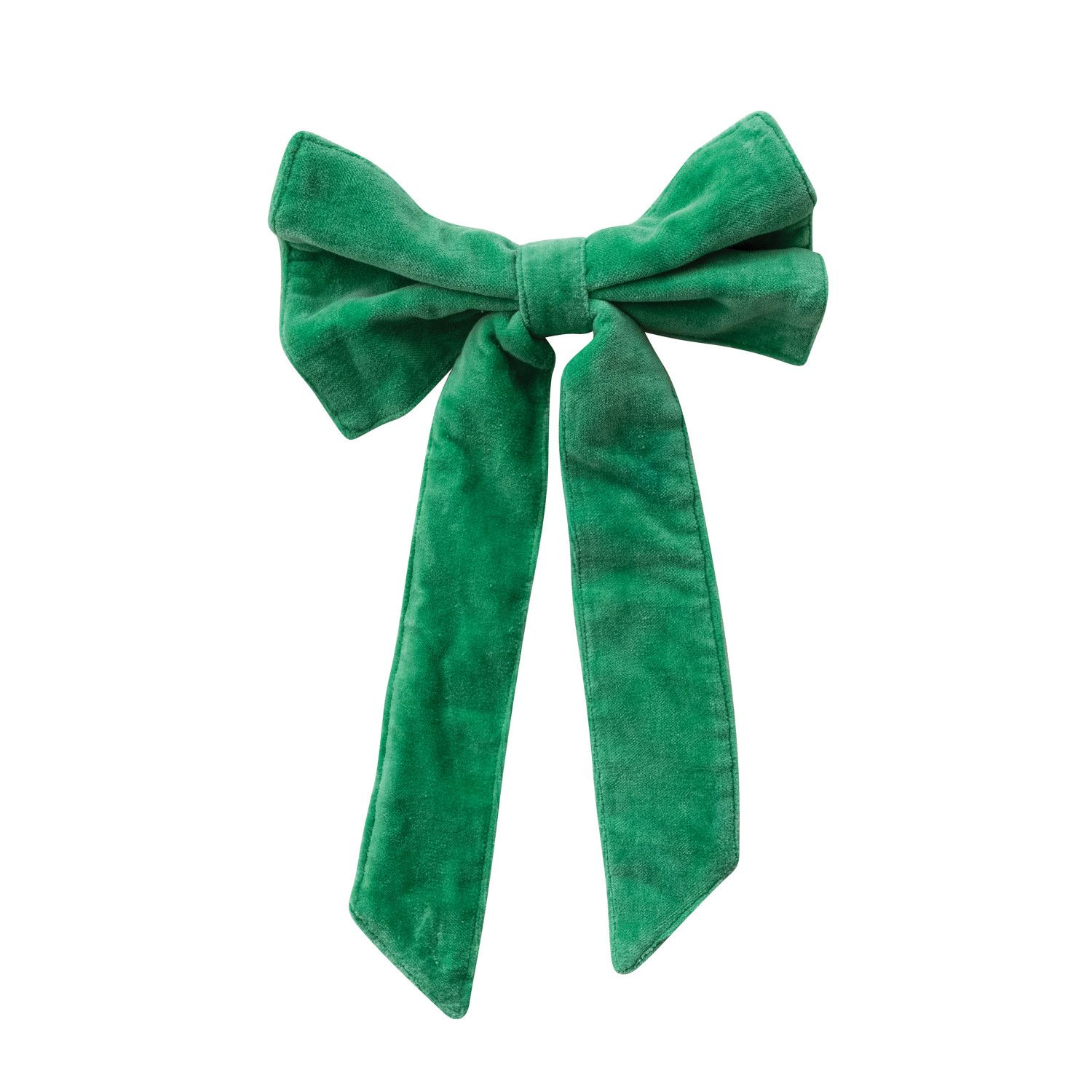 13" Kelly Green  Velvet Clip-on Bow