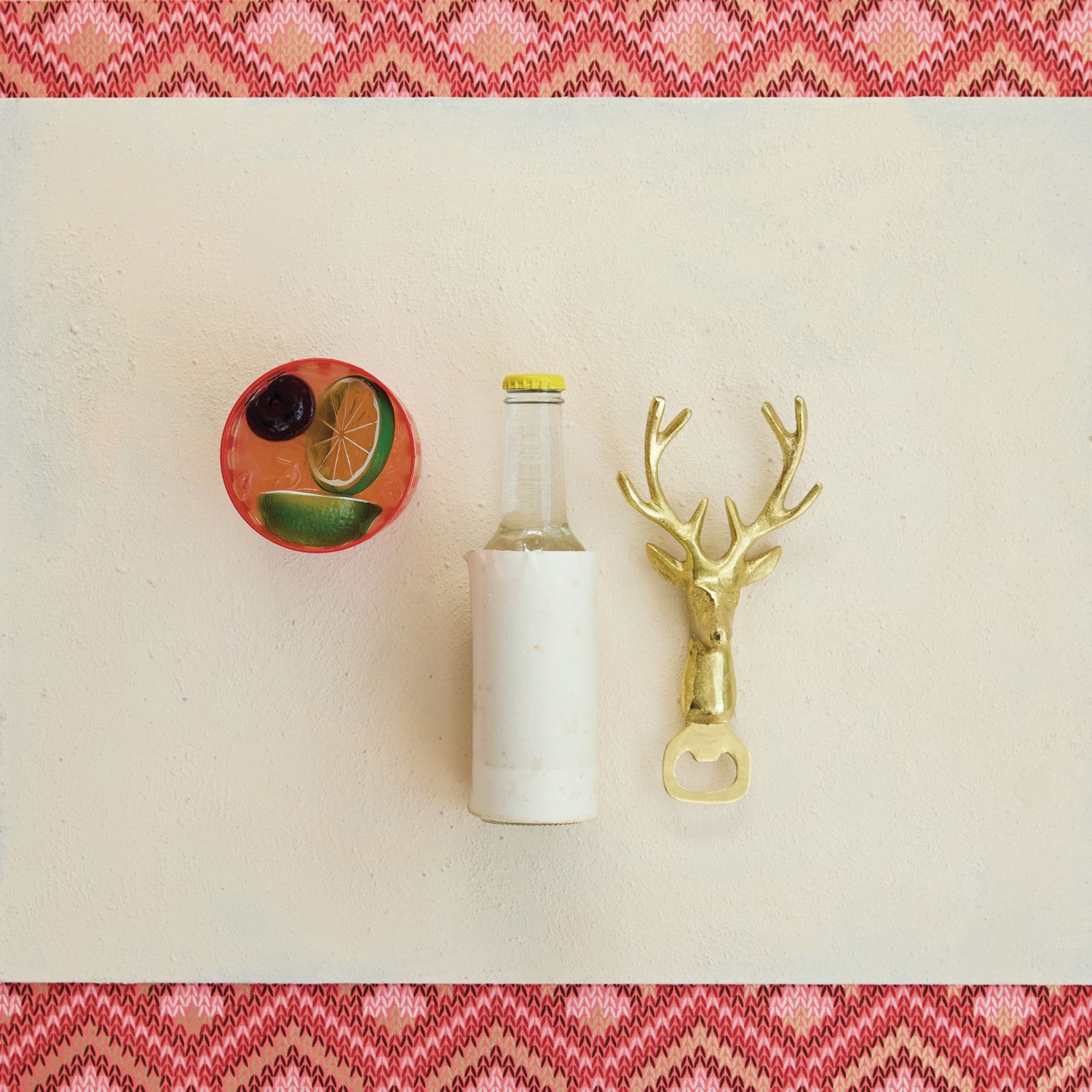 Deer Head Shaped Bottle Opener, Gold Finish