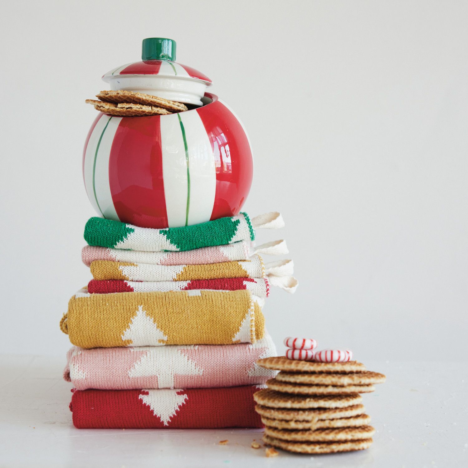 Stoneware Candy Shaped Cookie Jar