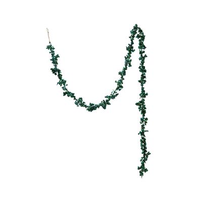72"L Foam &amp; Glitter Ball Garland, Iridescent Finish, Green