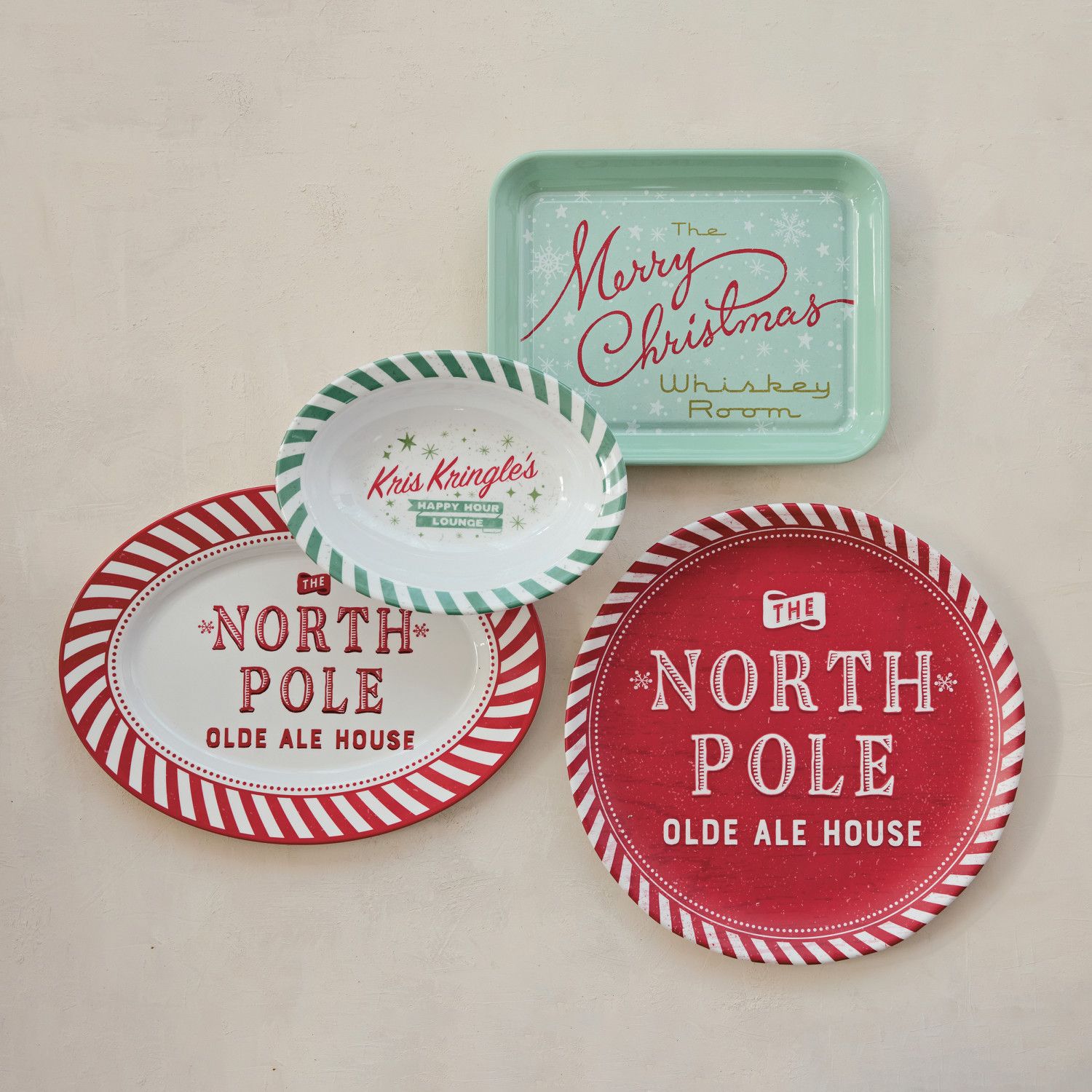 Melamine Tray with Snowflakes