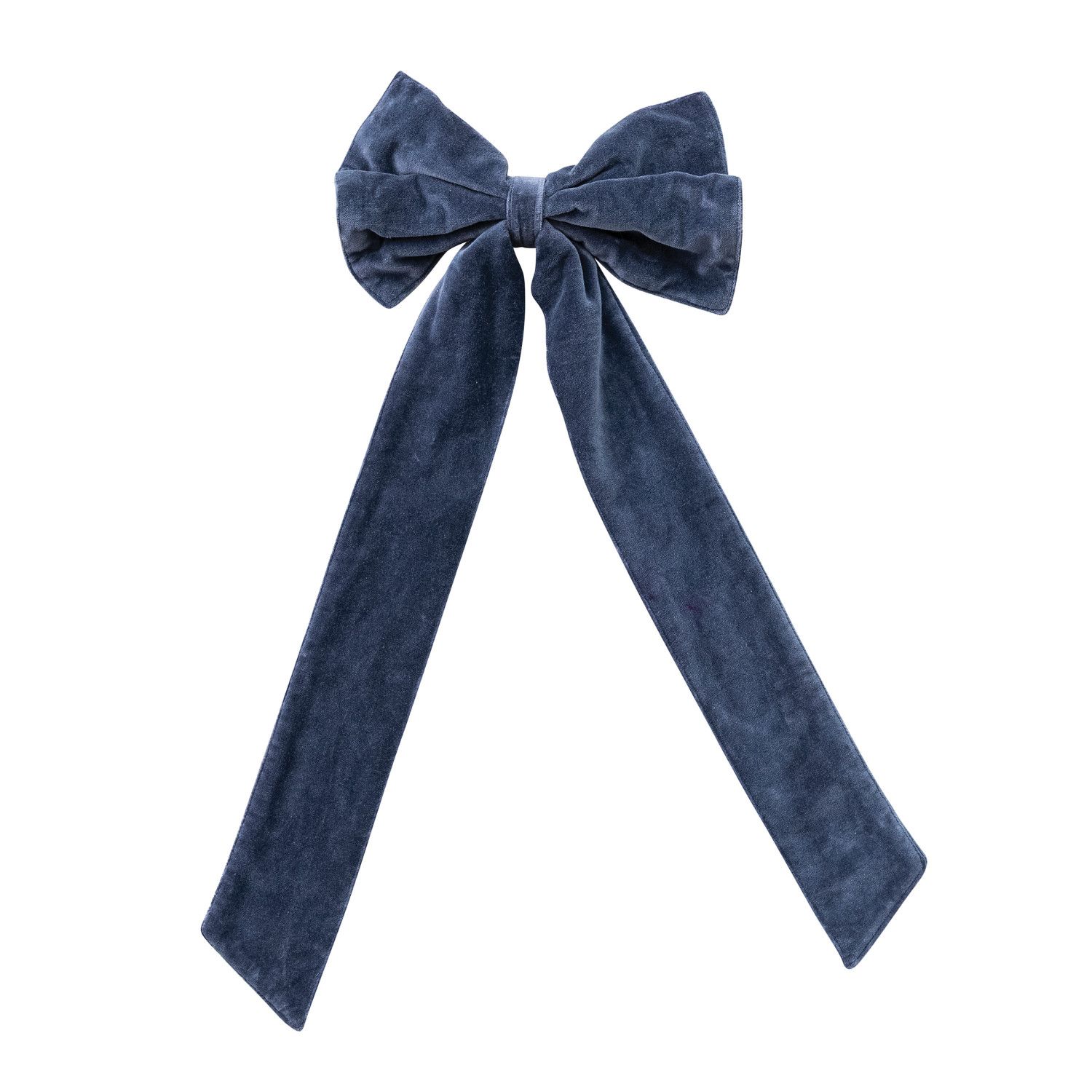 21" Navy  Velvet Clip-on Bow