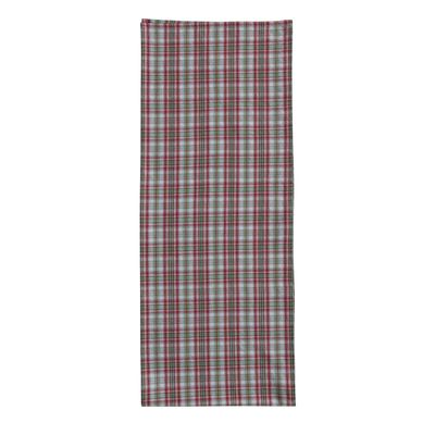 108"L x 14"W Woven Cotton Table Runner with Plaid Pattern