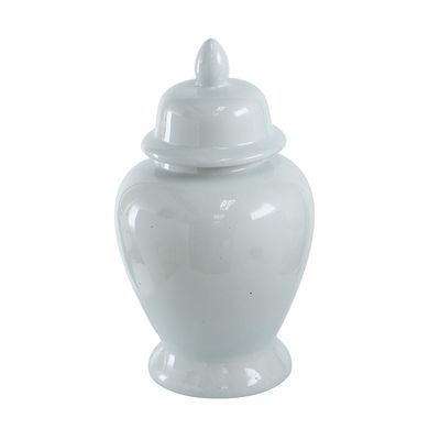 17" White Seaford Ginger Jar