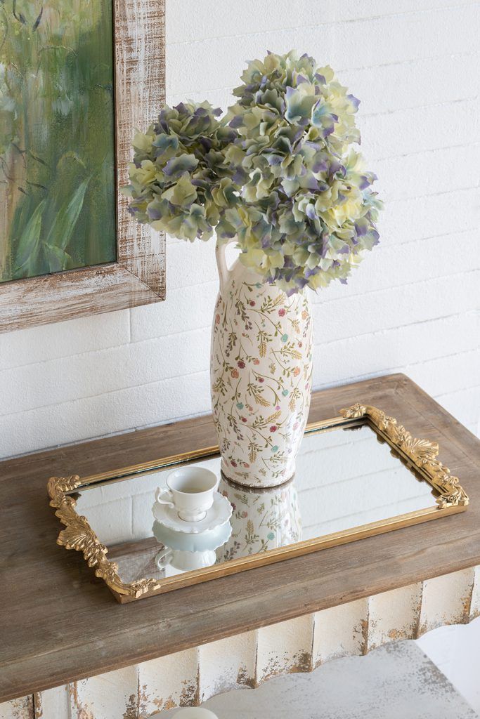24x12" Mirror Tray w/ Gold Frame