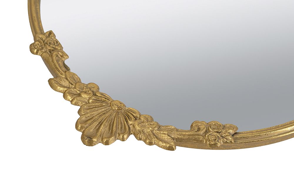 19x16" Mirror Tray w/ Gold Iron Frame