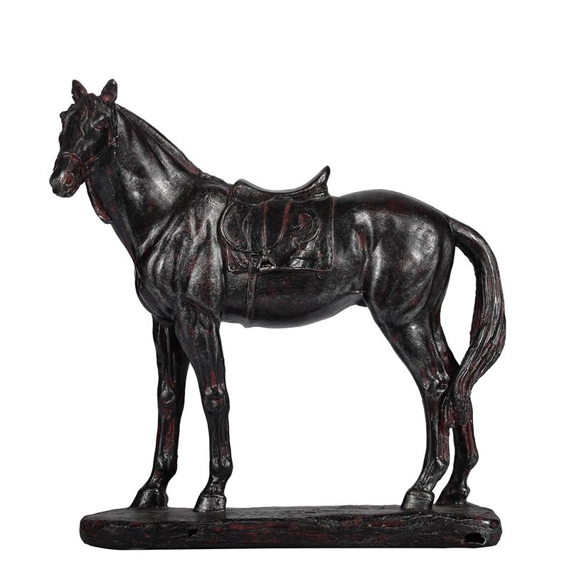 9" Standing Horse Sculpture - Black