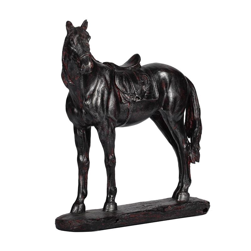9" Standing Horse Sculpture - Black
