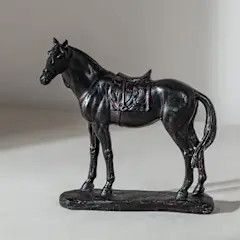 9" Standing Horse Sculpture - Black