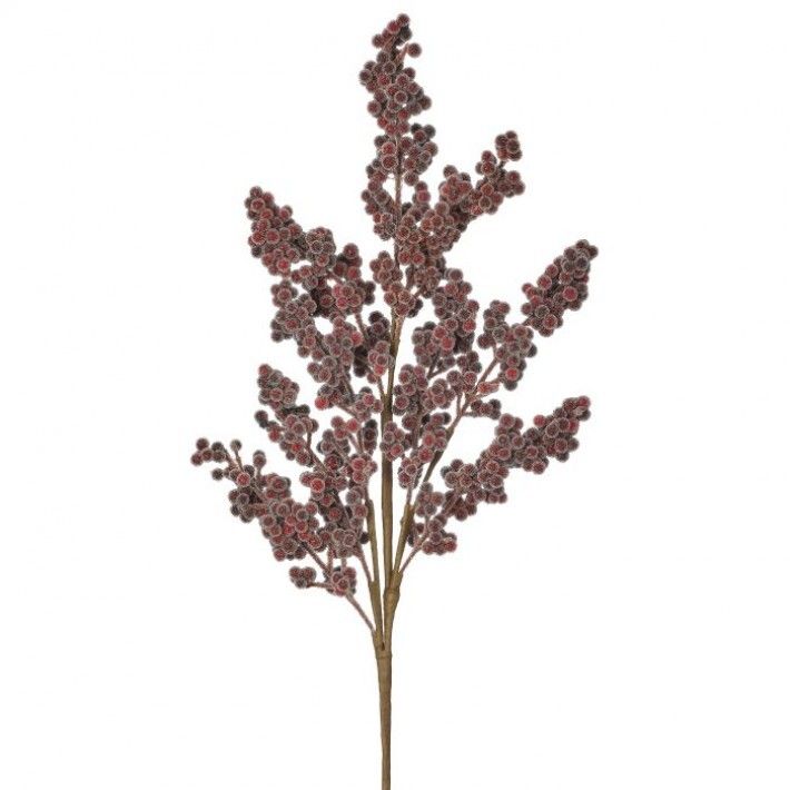 27" BURGUNDY MINI BEADED BERRY SPRAY