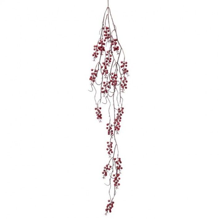 55in. DRIPPING ICED BERRY GARLAND RED