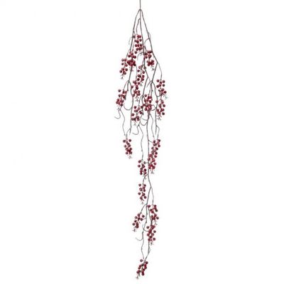 55in. DRIPPING ICED BERRY GARLAND RED
