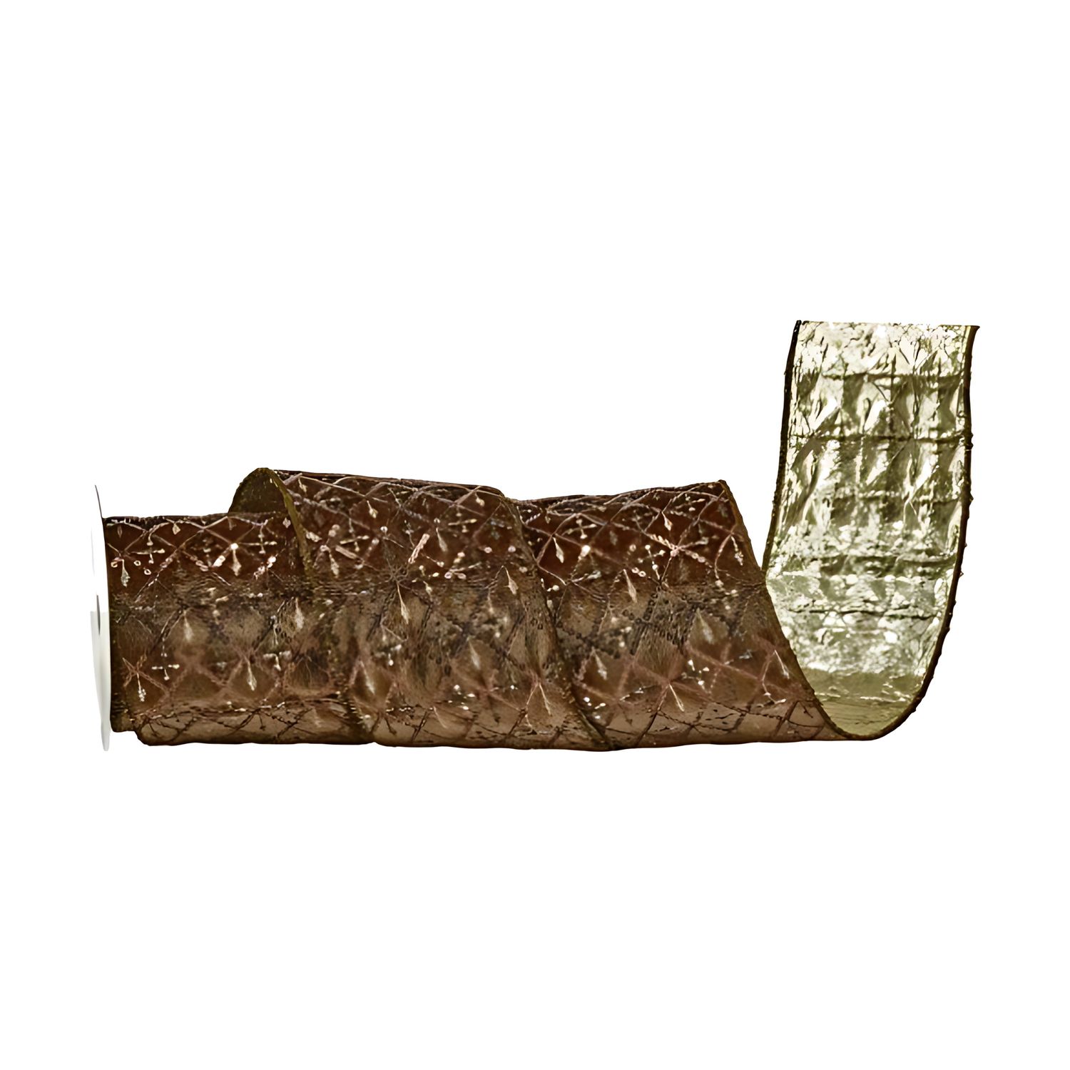 4"X5Y CHOCOLATE VELVET W/SEQUIN RIBBON