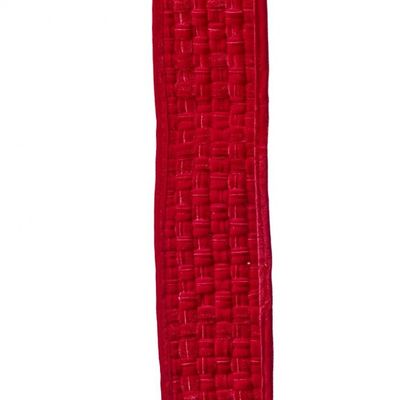 5in.X3Y VELVET BRAIDED RIBBON  RED