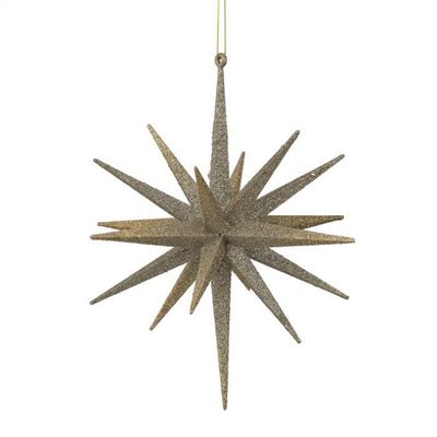 9in. CHAMPAGNE STARBURST ORNAMENT