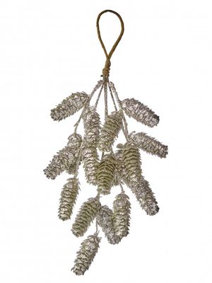 14" GLITTER PINE CONE DROP