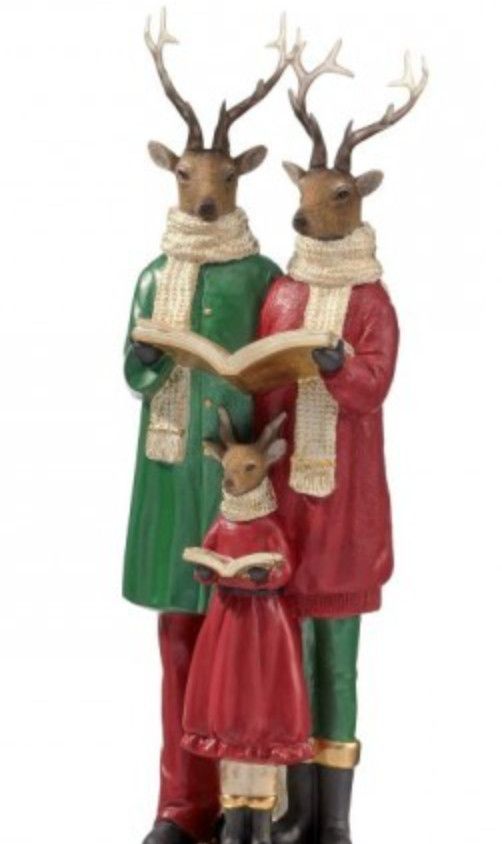 16in.  CAROLING DEER FAMILY