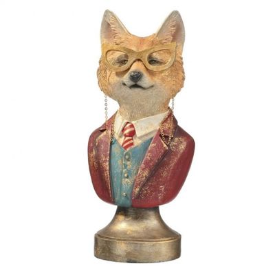 12.5" FOX BUST W/GLASSES