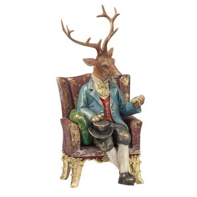 9" GENTLEMEN DEER W/CHAIR