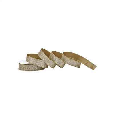 1"X10Y SHIMMER GLITTER RIBBON CHAMPAGNE