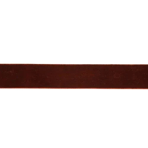 1"X10 YD GINGERBREAD BROWN VELVET RIBBON