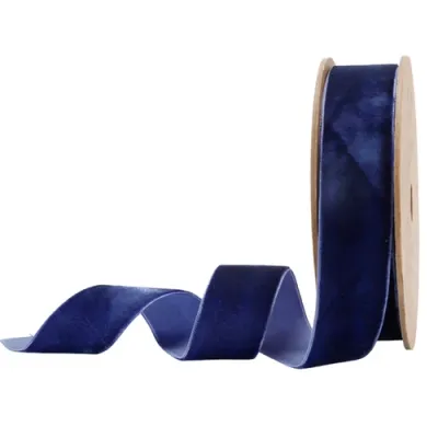 1"X10YD NAVAL BLUE VELVET RIBBON