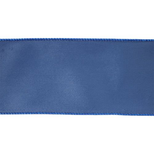 4"X10YD WIRED BLUE VELVET RIBBON
