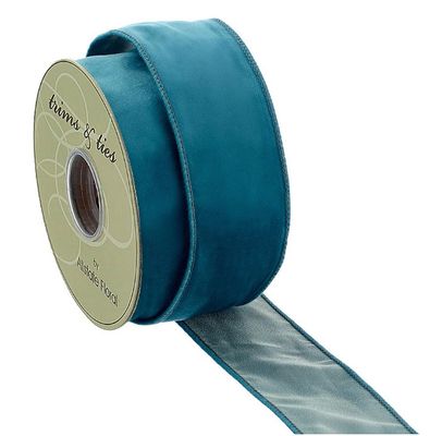 2.5"Wx10YD Velvet Ribbon Teal