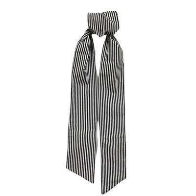 4" x 56" satin stripe sash, black white