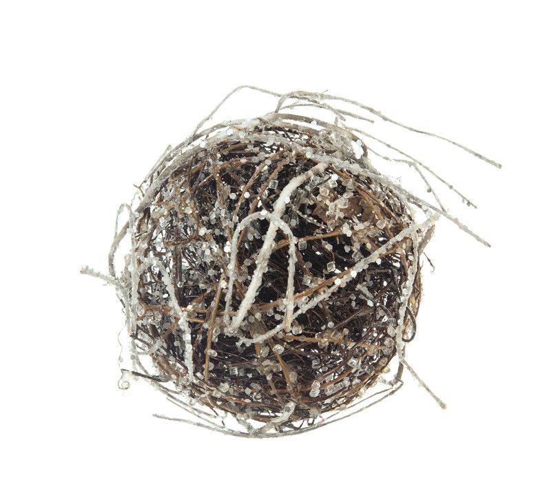 5" Iced Twig Ball