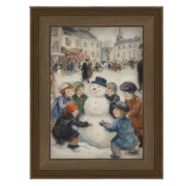 5x7 Snowman In The Square