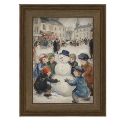 5x7 Snowman In The Square