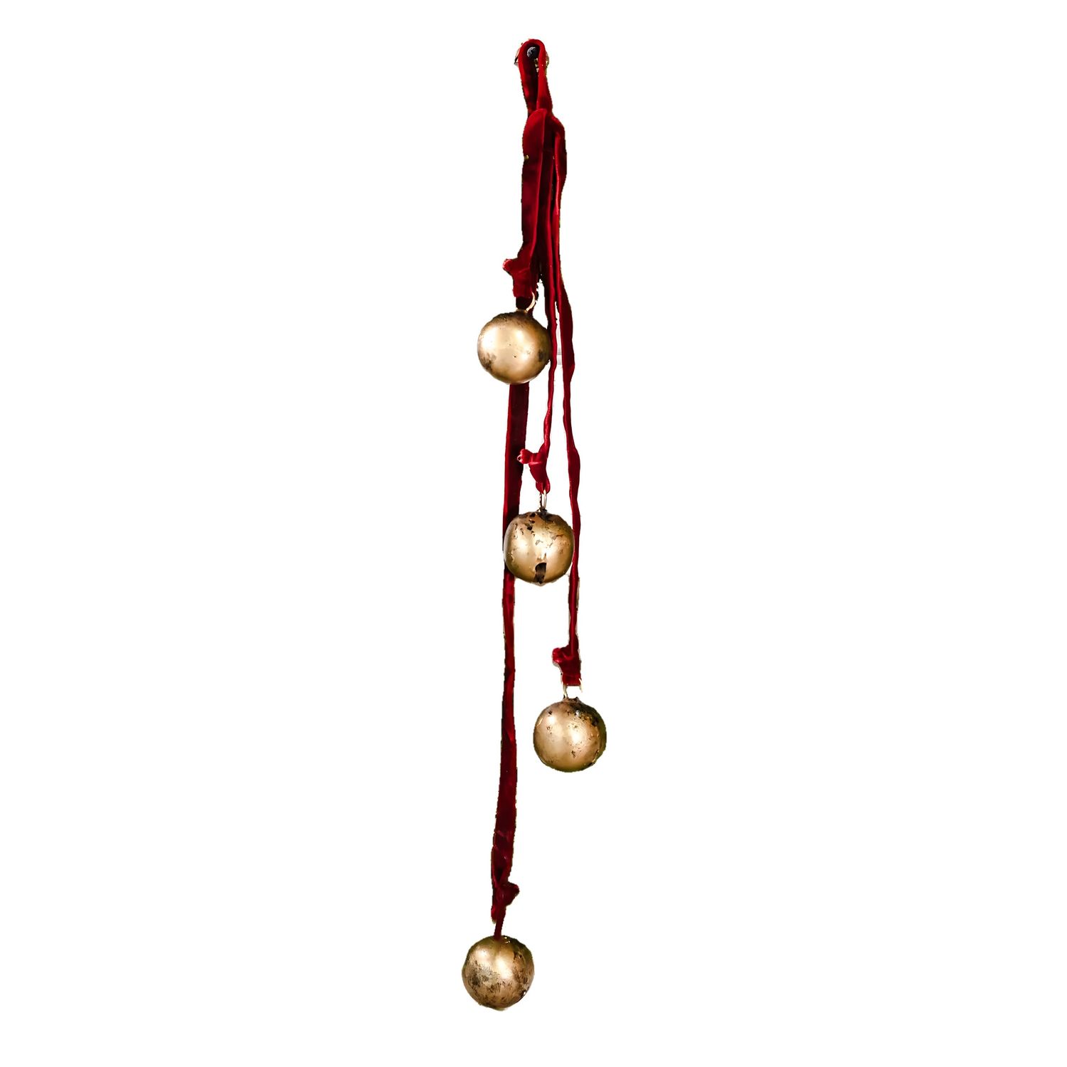 26" BURNT GOLD MAROON VELVET 4 BELL HANGER