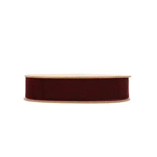 1" Velvet Ribbon Bordeaux 10 Yard Roll