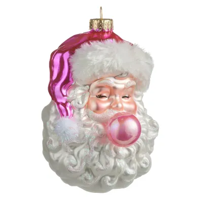 6" Bubblegum Santa Ornament
