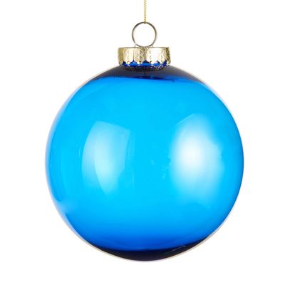 6" Transparent Blue Ball Ornament
