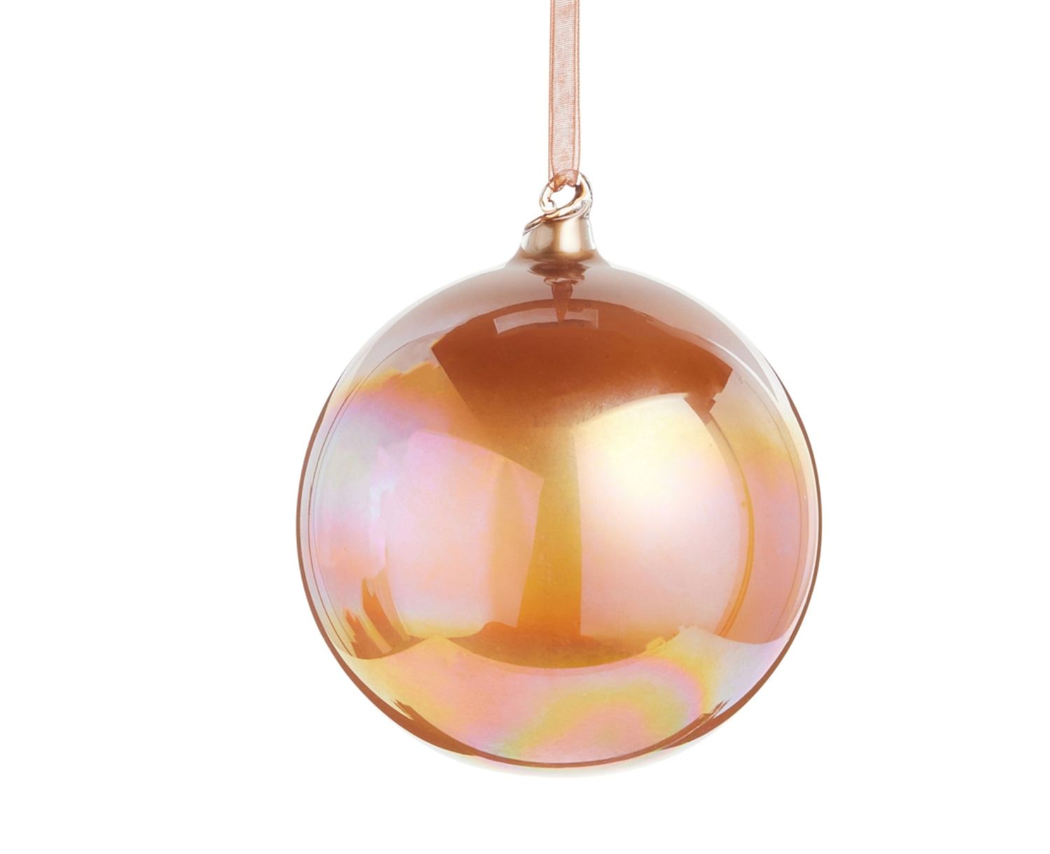 4" Iridescent Bronze Ball Ornament