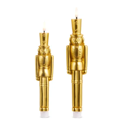 11.5" Gold Taper Nutcracker Candle