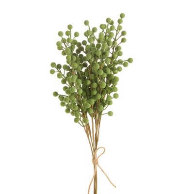 22" Flocked Green Berry Bundle