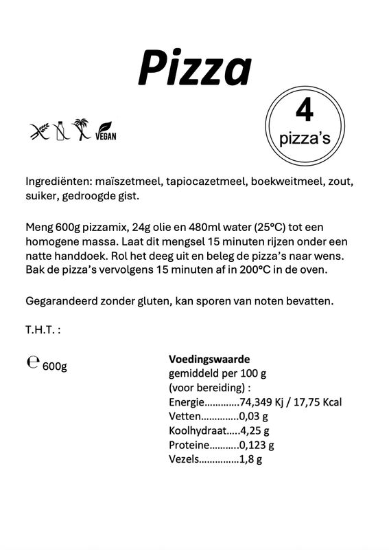 Pizza mix - voor 4 stuks