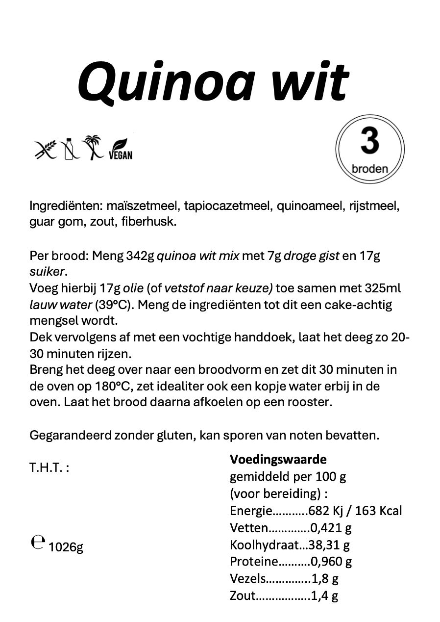 Quinoa brood mix - voor 3 broden