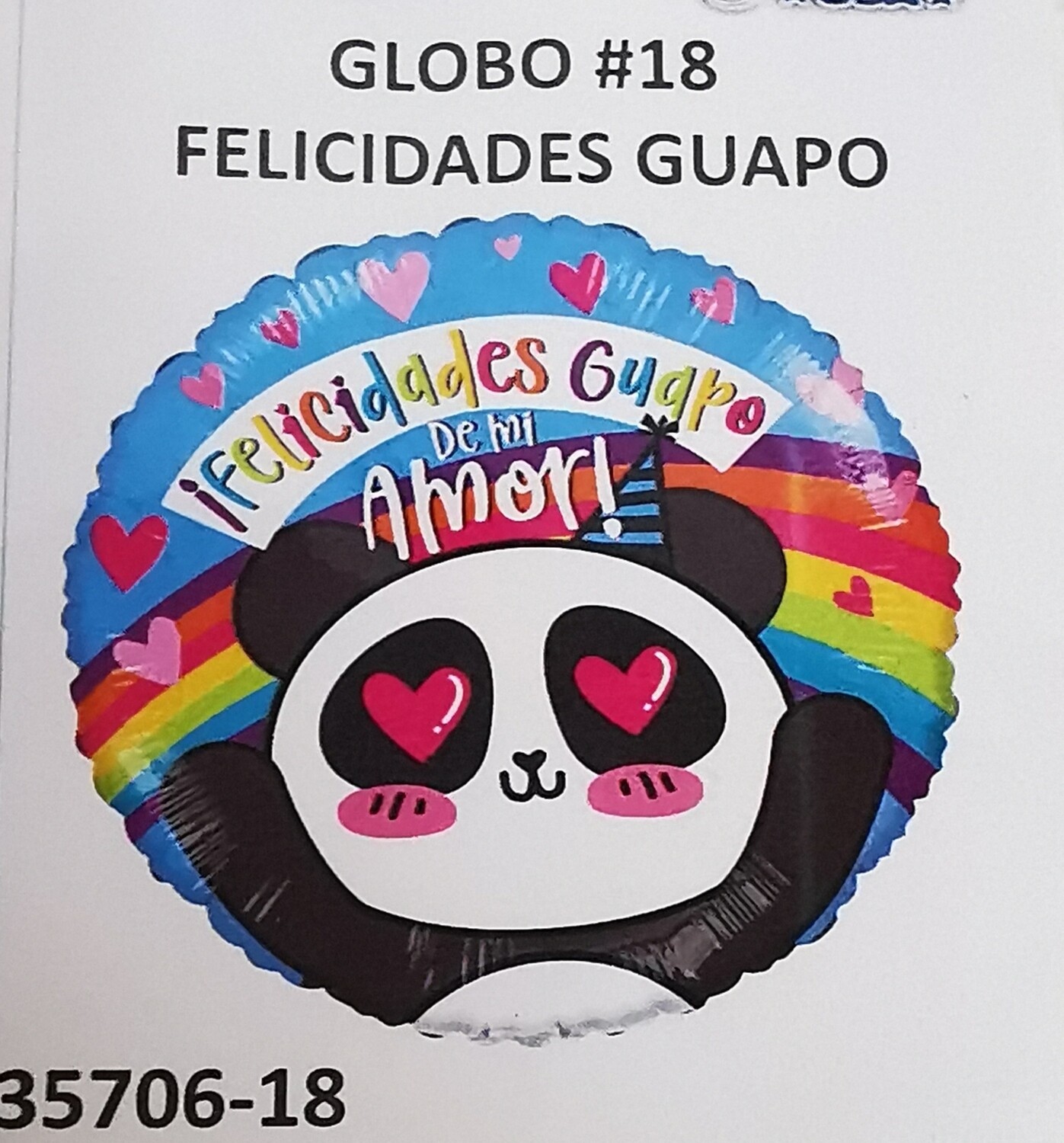Globo Metálico Grande FELICIDADES GUAPO 