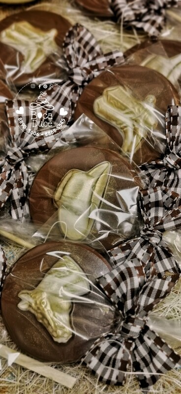 Paleta de Chocolate Tema Vaquero 
