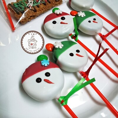 Oreo Pops Decorados de Navidad