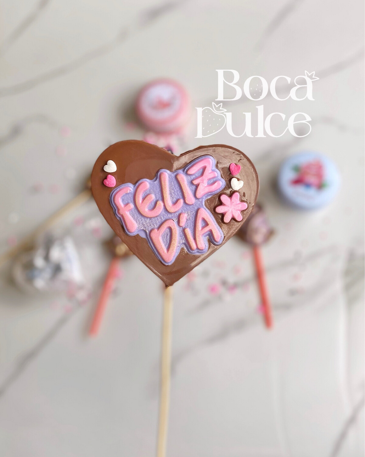 Chocolate Corazón Feliz Día